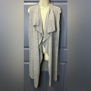 Juicy Couture Gray Shrug with Waterfall Front size medium soft